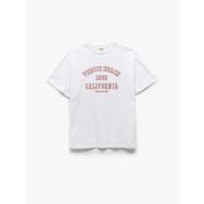 Koton 1YAL18103OK Sarı Baskılı Kadın T-shirt