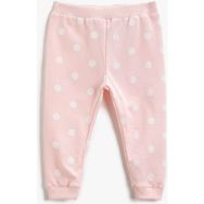 Koton 2KMG49247OK Pembe Desenli Kız Bebek Eşofman Alt