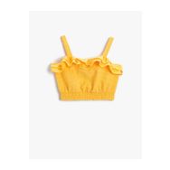 Koton 2SKG60006AW Sarı Kız Çocuk Askılı Crop Pamuklu Bluz