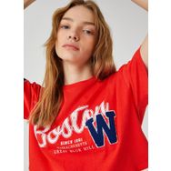 Koton 3SAL10032IK Kırmızı Kadın T-Shirt