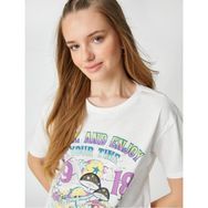 Koton 3SAL10064IK Beyaz Kadın T-shirt