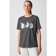 Koton 3SAL10176IK931 Antrasit Kadın T-Shirt