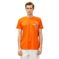 Koton 3SAM10359HK 207 Turuncu Slogan Baskılı Erkek T-shirt