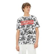 Koton 3SAM10366HK Beyaz Desenli Erkek T-shirt