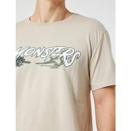Koton 3SAM10602HK Bej Erkek T-Shirt