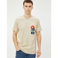 Koton 3SAM10823HK Beyaz Erkek T-shirt