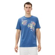 Koton 3SAM10857HK 601 Mavi Erkek Jersey Kısa Kollu Bisiklet Yaka T-Shirt