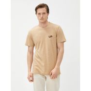 Koton 3SAM10957HK Bej Erkek T-shirt