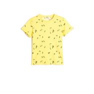 Koton 3SKB10505TK Sarı Desenli Erkek Çocuk T-shirt