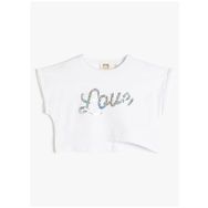 Koton 3SKG10037AK Beyaz Kız Çocuk T-Shirt