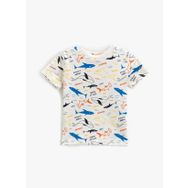 Koton 3SMB10052TK Baskılı Ekru Bebek T-Shirt