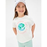 Koton 3SMG10175AK Ekru Kız Bebek T-shirt