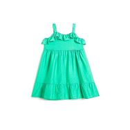 Koton 3SMG80136AW Yeşil Fırfırlı İnce Kız Bebek Elbise