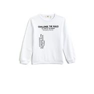 Koton 3WKB10141TK Beyaz Erkek Çocuk Sweatshirt