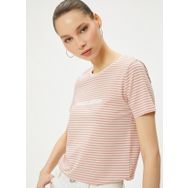 Koton 4SAL10164IK Pembe U Yaka Kadın T-Shirt