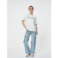 Koton 4SAL10171IK Ekru Kadın T-shirt
