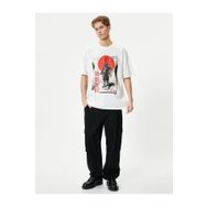 Koton 4SAM10019HK 000 Beyaz Pamuk Jersey Kısa Kollu Erkek T-shirt