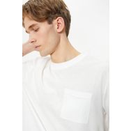 Koton 4SAM10075HK 057 Bej Basic Cep Detaylı Erkek T-shirt