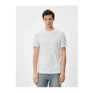Koton 4SAM10276HK 000 Beyaz Jersey Kısa Kollu Basic Erkek T-shirt
