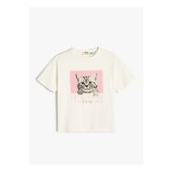 Koton 4SKG10067AK Ekru Kadın T-shirt