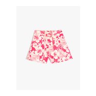 Koton 4SKG40063AW Pembe Çiçekli Kız Çocuk Şort