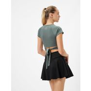 Koton 4WAK10030NK Yeşil Beli Bağlamalı Kadın T-shirt