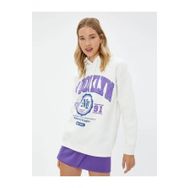 Koton 4WAL10089IK Ekru Kadın Sweat