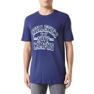 Koton 4WAM10226HK Lacivert Slogan Baskılı Bisiklet Yaka Erkek T-shirt