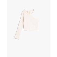 Koton 4WKG10097AK Beyaz Kız Çocuk T-shirt