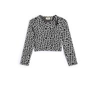 Koton 4WKG10125AK Gri Leopar Desenli Kız Çocuk Bluz