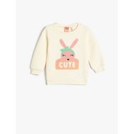 Koton 4WMG10004AK Ekru Kız Çocuk Sweatshirt