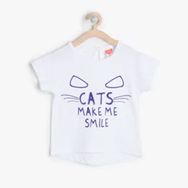 Koton 6YMG17979ZK Beyaz Kız Bebek T-Shirt
