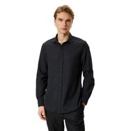 Koton 999 Erkek Basic Klasik Yaka Uzun Kollu Siyah Gömlek