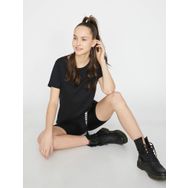 Koton 9KAK12775OK Siyah Kadın T-Shirt