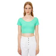 Koton 9YAL18498OK000 Oyuk Yaka Kadın T-Shirt