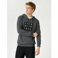 Koton Erkek Baskılı Kapüşonlu Sweatshirt