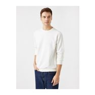 Koton Erkek Beyaz Pamuklu Basic Bisiklet Yaka Uzun Kollu Sweatshirt 1YAM71592LK