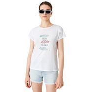 Koton Kadın Bisiklet Yaka Baskılı T-Shirt
