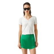 Koton Kadın Kısa Kollu Fırfırlı Basic T-shirt