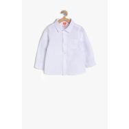 Koton Kids Beyaz Erkek Bebek Cep Detayli Erkek Gömlek 9YMB68063GW
