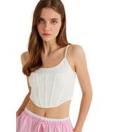 Koton Korse Görünümlü Askılı Pamuklu Slim Fit Büstiyer