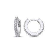 Kovac 925 Ayar 13 mm Tamtur Halka Model Zirkon Taşlı Kadın Gümüş Küpe