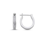 Kovac 925 Ayar 14 mm Tamtur Halka Model Zirkon Taşlı Kadın Gümüş Küpe