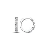 Kovac 925 Ayar 18 mm Halka Model Zirkon Taşlı Kadın Gümüş Küpe