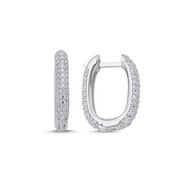 Kovac 925 Ayar 19 mm Tamtur Halka Model Zirkon Taşlı Kadın Gümüş Küpe