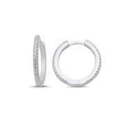 Kovac 925 Ayar 20 mm Tamtur Halka Model Zirkon Taşlı Kadın Gümüş Küpe