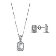 Kovac 925 Ayar Baget Model Zirkon Taşlı Kadın Gümüş Set