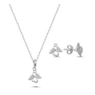 Kovac 925 Ayar Melek Model Zirkon Taşlı Kadın Gümüş Set