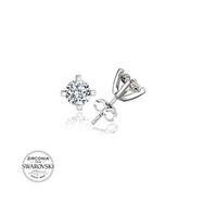 Kovac Tektaş Model Swarovski Zirconia Taşlı 925 Ayar Kadın Gümüş Küpe