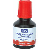 Kraf 445G Kırmızı 30 ml Beyaz Tahta Kalem Mürekkebi